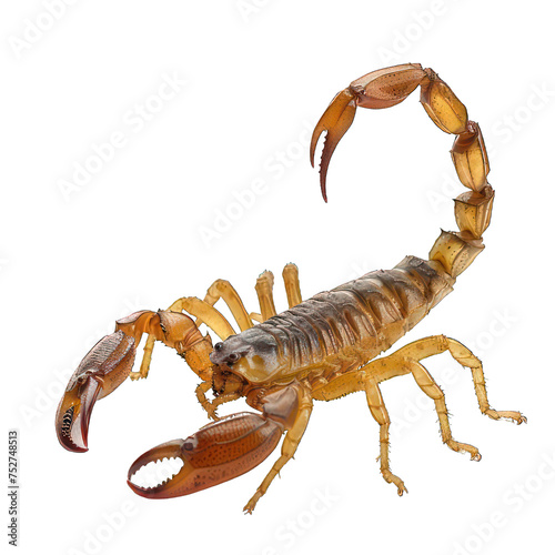 side view of scorpion transparent isolated on white png