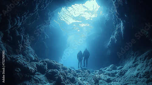 Cave Exploration Duo: Delving Deep Together