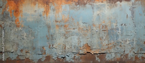 Peeling Paint on Rusty Wall: A Weathered and Textured Background Full of Character