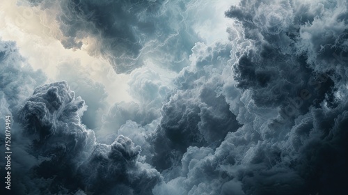 Clouds background. Rain, night, damp, skies, grey, thunderstorm, sky, clouds, sun, thunder, hail, lightning, bad weather, downpour, cloudy, weather forecast. Generated by AI