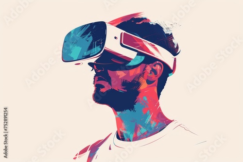VR Digital Twin Technology Mixed Virtual Reality Goggles for Testimony. Augmented reality Glasses Loving-kindness meditation. Future Technology Look Headset Gadget and Virtual Field Trips Wearable