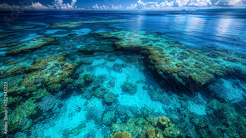 Coral reef in the Indian Ocean, Maldives. Nature background. 
