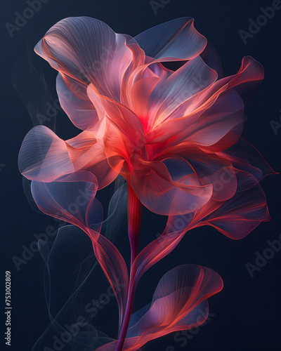 Flor Tulipán Iluminada en Contraluz