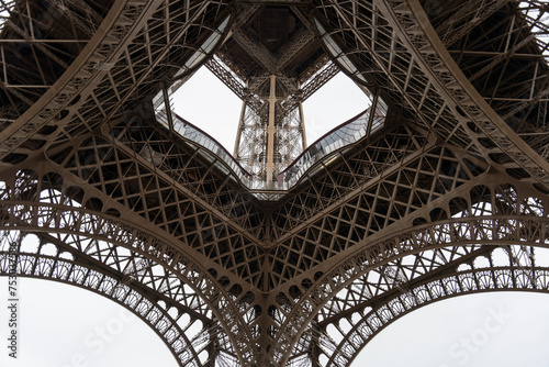 The Eiffel Tower is a beautiful and intricate structure with a lot of detail