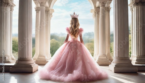 princess in pink dress