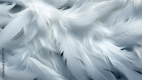 white feathers on a white background close-up