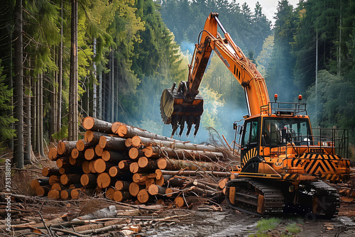 Logging equipment forest machine