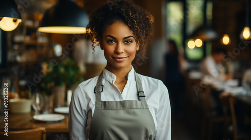Young beautiful woman chef in uniform posting okay taste delight delicious hand gesture on isolated background. Cooking woman Occupation chef or baker People in kitchen restaurant and hotel.
