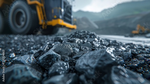 Mining Industry: Blurred Metals Scene for Presentation Generative AI