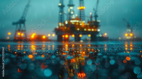 Industrial Oil and Gas Background for Presentation Generative AI
