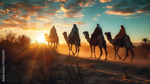 Four Wise Men Riding Camels