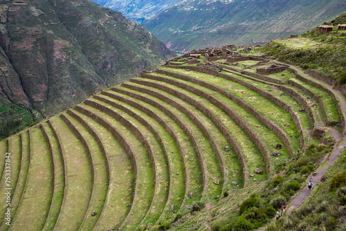 The Pisac Ruins are an archaeological site located in the Sacred Valley of Peru,. These ruins are part of the larger Inca Empire and are known for their impressive agricultural terraces.