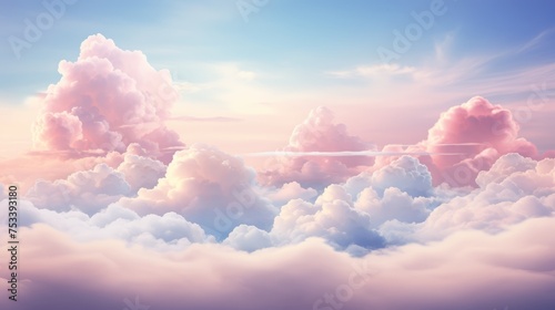 Dreamy cloudscape, pastel colors