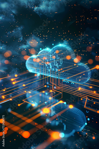 Concept of cloud computing technology