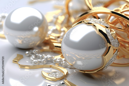 3d rendering of jewelry elements