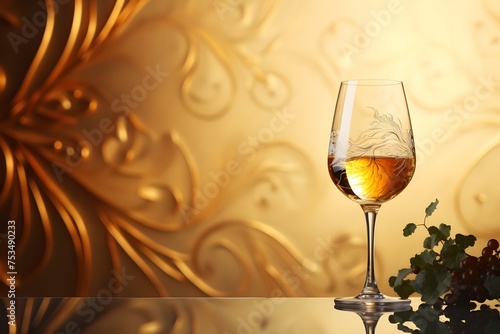 A glass of sparkling wine 