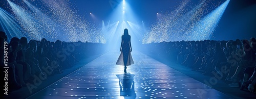 A photo featuring a theme related to Fashion Week, a fashion show, and a catwalk runway show