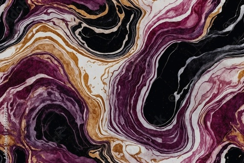 purple and white color marble fluid paint blending