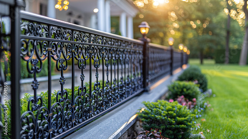 Wrought iron fence in the private sector
