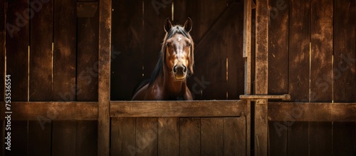 Horse in a stall