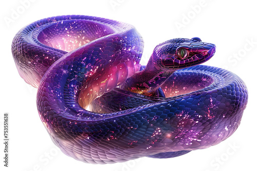 Chromatic wonders, transparent stage, serpents glide with eleganceon a transparent background.