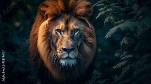 a cinematic and Dramatic portrait image for lion