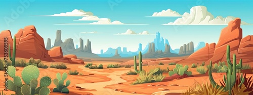 Australian desert during summertime