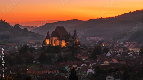 Biertan Fortified Church in Biertan Saxon Village, Transylvania, Rural Romania