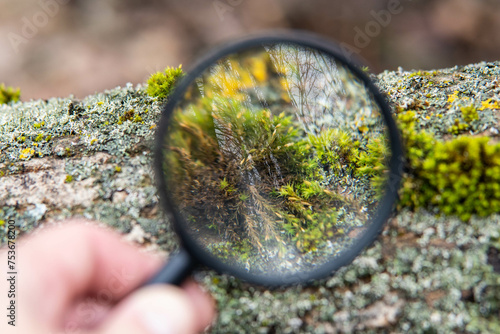 close up of a magnifying glass