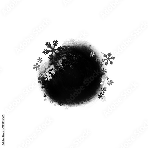 Artistic winter, Christmas mask. Basis element for design on white background universal use