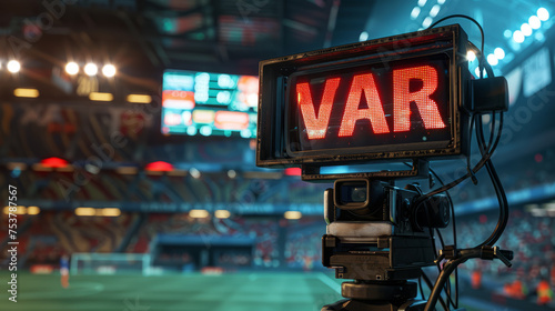 Video Assistant Referee VAR System for football.