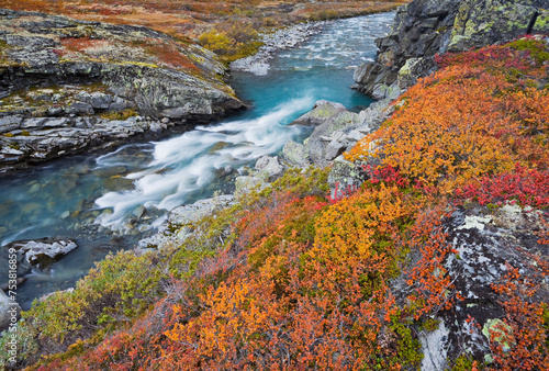 Norwegen, Jotunheimen Nationalpark, Leirdalen, Fluss Leira