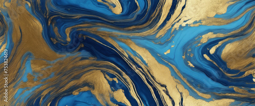 Gold abstract painting with swirling brushstrokes and a textured surface.