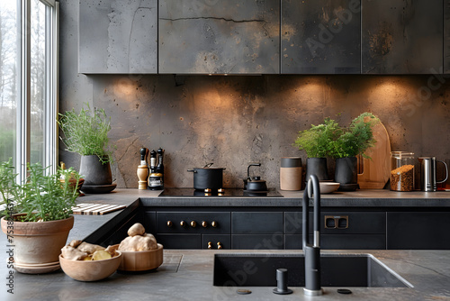 Modern Kitchen In Luxury Home
