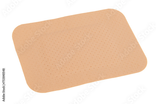 Brown elastic plaster sticky isolated on the white background