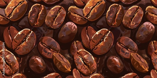 A close up of coffee beans with a brownish color
