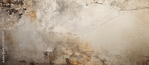 The weathered concrete wall is marked by patches of dirt, showcasing a worn and aged appearance. The layers of grime add character to the rustic backdrop.