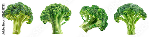 Delicious broccoli Hyperrealistic Highly Detailed Isolated On Transparent Background Png File