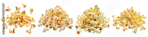 Delicious popcorn Hyperrealistic Highly Detailed Isolated On Transparent Background Png File