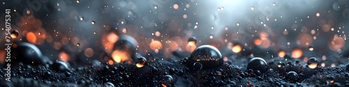 Glowing Fire Orbs Emanating from Dark Soil - Cinematic and Epic