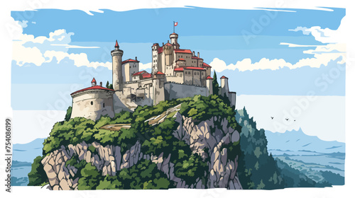 A sketch of the castle in San Marino made