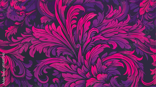 Abstract beautiful colored vector damask patterns. Seamless damask pattern background.