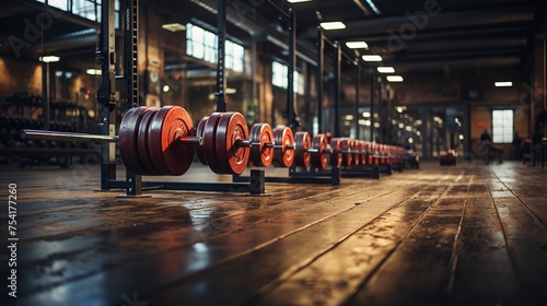 Gym Weights under Strong Dramatic Lighting: 3D Rendering