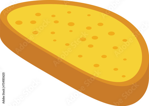 Bread toasted icon isometric vector. Cheese party. Food crunch snack