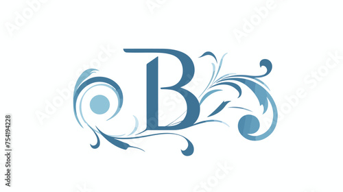 Creative letter BB rounded shape monogram.