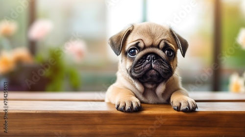 Curious pug Puppy