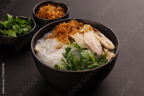 Mien Ga is Vietnamese Chicken and Glass Noodle Soup.