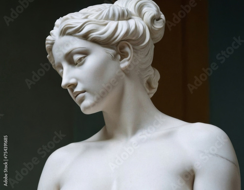 Sculpture of a Greek girl.