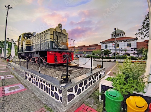 POLDER TAWANG IN AREA the heritage building, Tawang Station, the Old City of Semarang, Indonesia which is still used as the main train station on the island of Java 