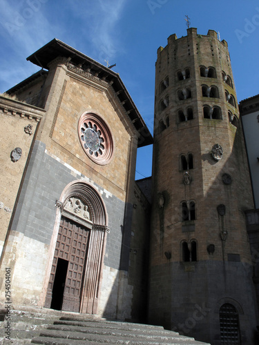 Saint Andrea church - piazza della republica - Dodecagonal tower - Orvieto - Tuscia - Italy